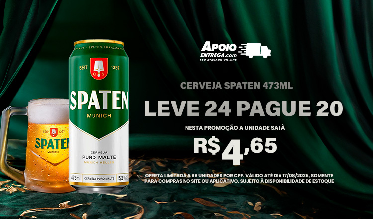 Cerveja Spaten 473ml Leve 24 Pague 20 até 17/08